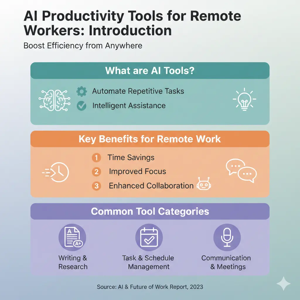 Infographic: AI Productivity Tools for Remote Workers — key facts and figures at a glance
