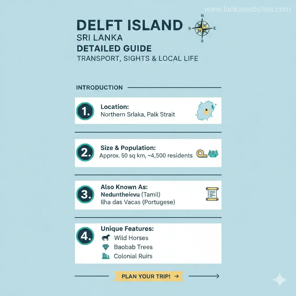 Infographic: Delft Island Detailed Guide: Transport, Sights & Local Life — key facts and figures at a glance