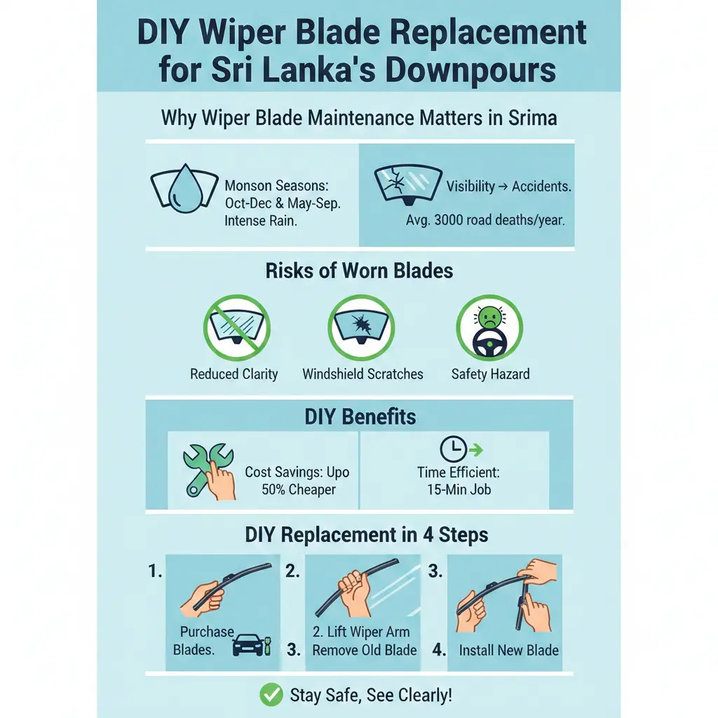 Infographic: DIY Wiper Blade Replacement for Sri Lanka's Downpours — key facts and figures at a glance