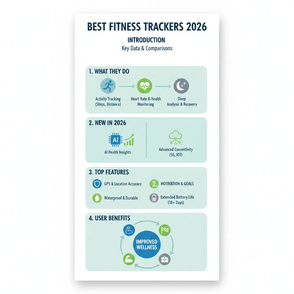 Infographic: Best Fitness Trackers 2026 — key facts and figures at a glance
