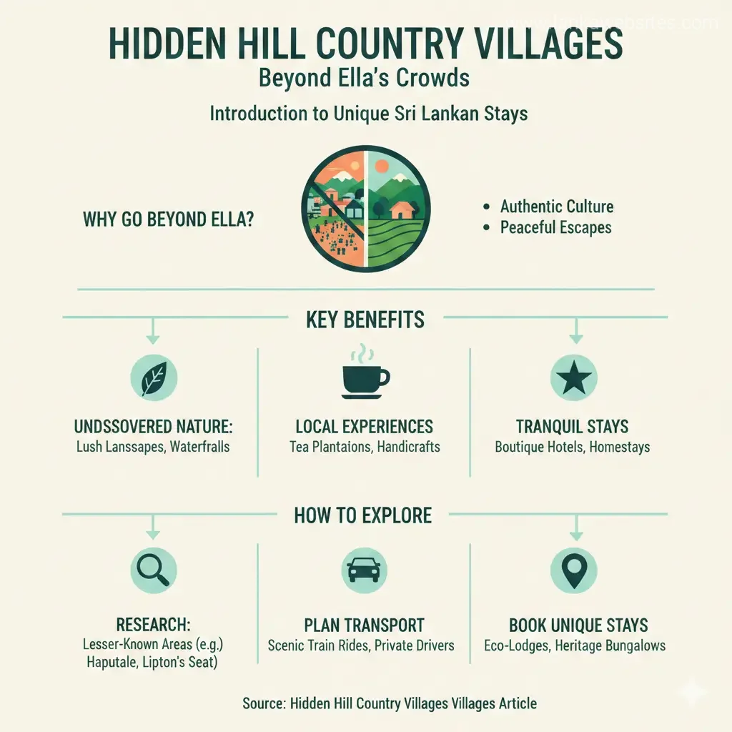 Infographic: Hidden Hill Country Villages to Stay in Instead of Ella — key facts and figures at a glance