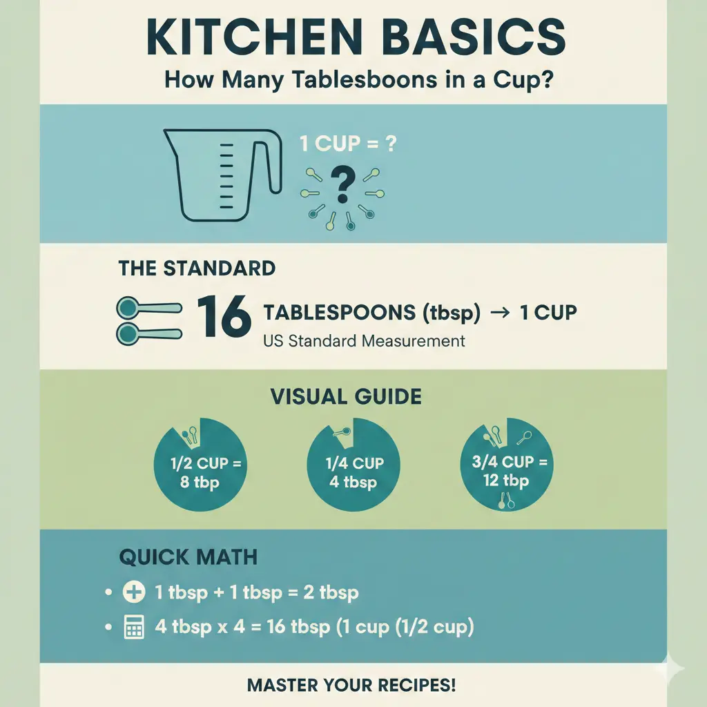 Infographic: How Many Tablespoons in a Cup — key facts and figures at a glance
