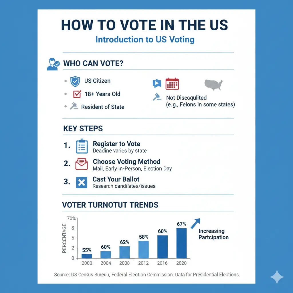Infographic: How to Vote in the US — key facts and figures at a glance