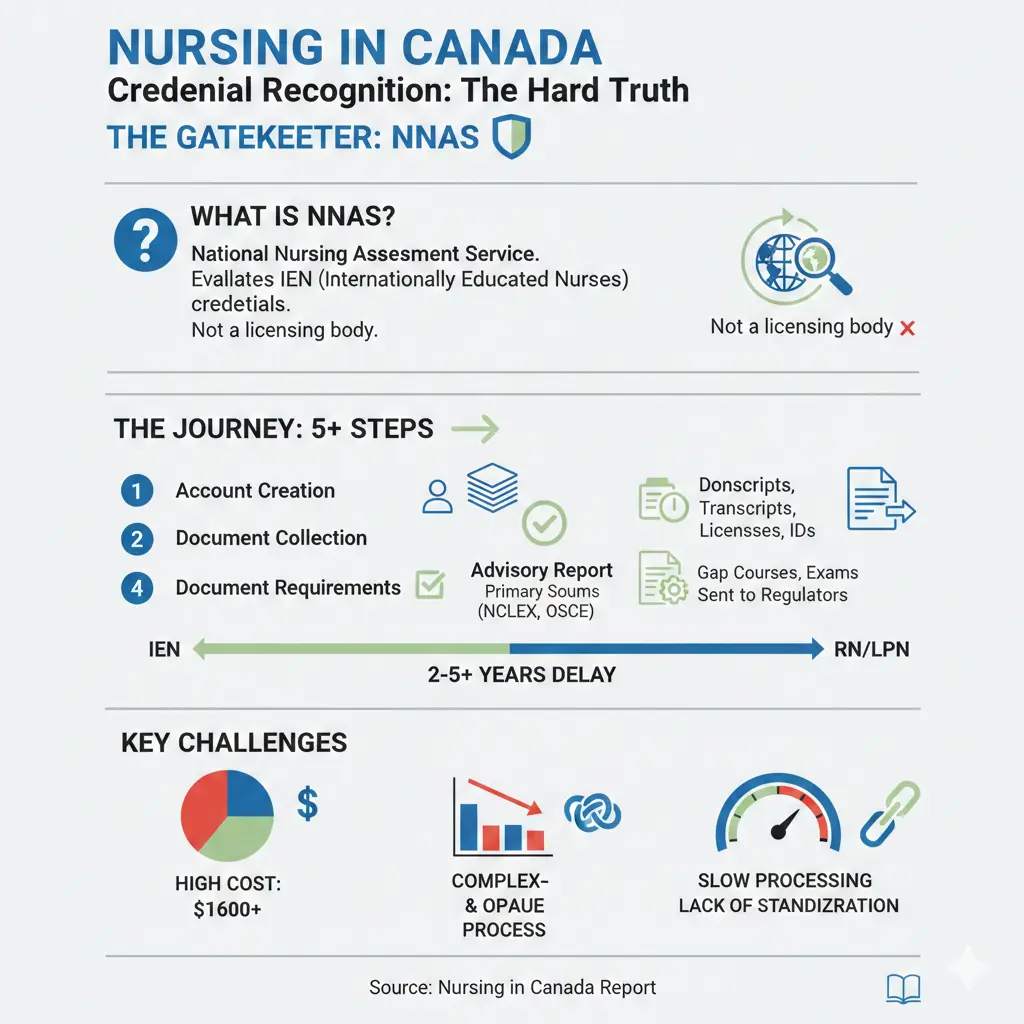 Infographic: Nursing in Canada: The Hard Truth About Credential Recognition — key facts and figures at a glance