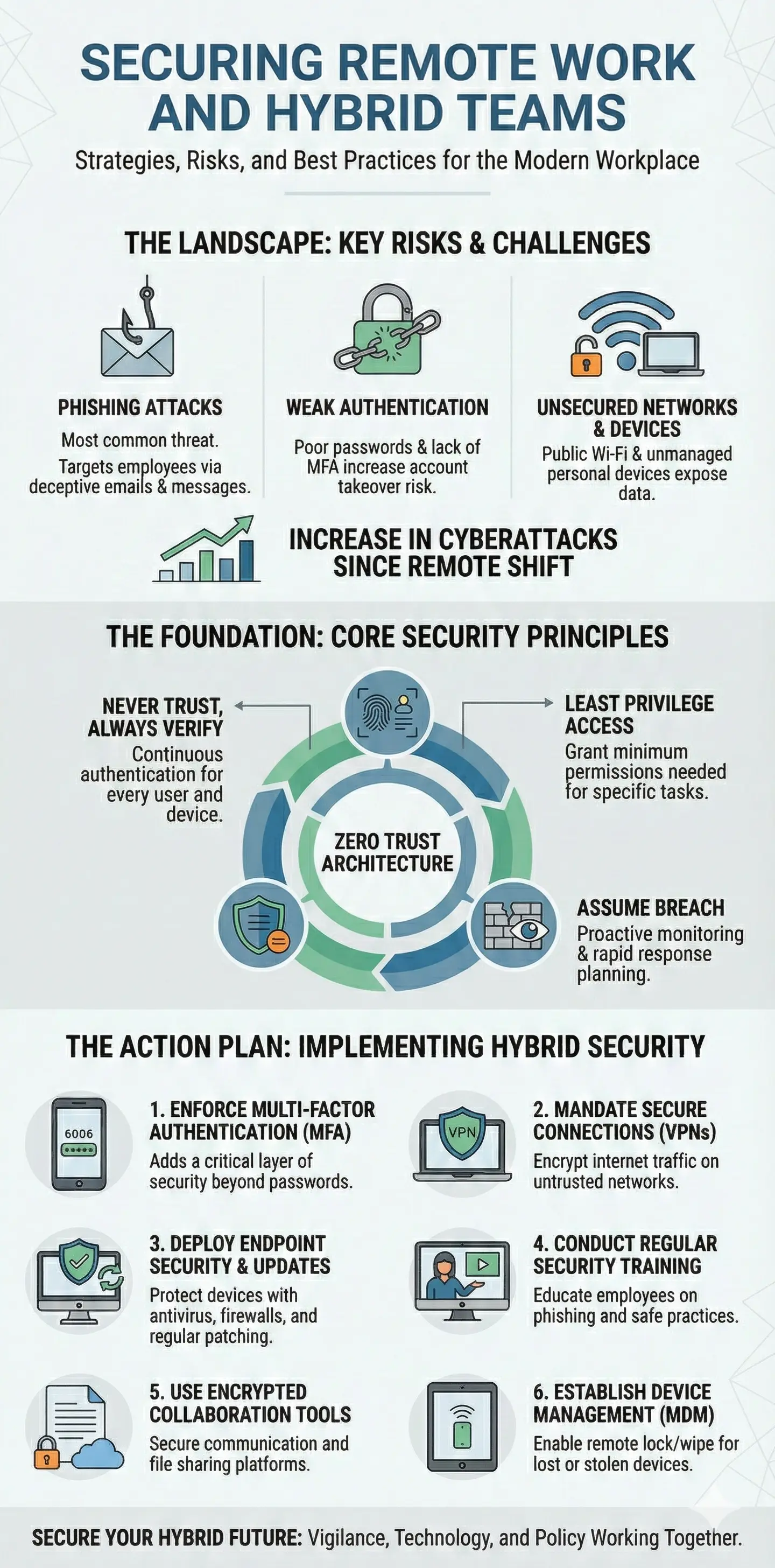 Infographic: Securing Remote Work and Hybrid Teams — key facts and figures at a glance