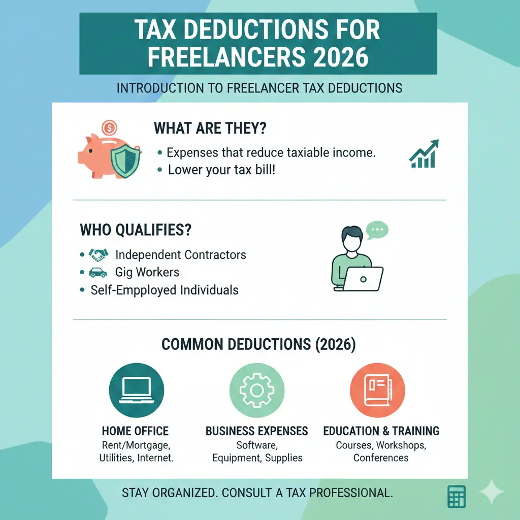 Infographic: Tax Deductions for Freelancers 2026 — key facts and figures at a glance
