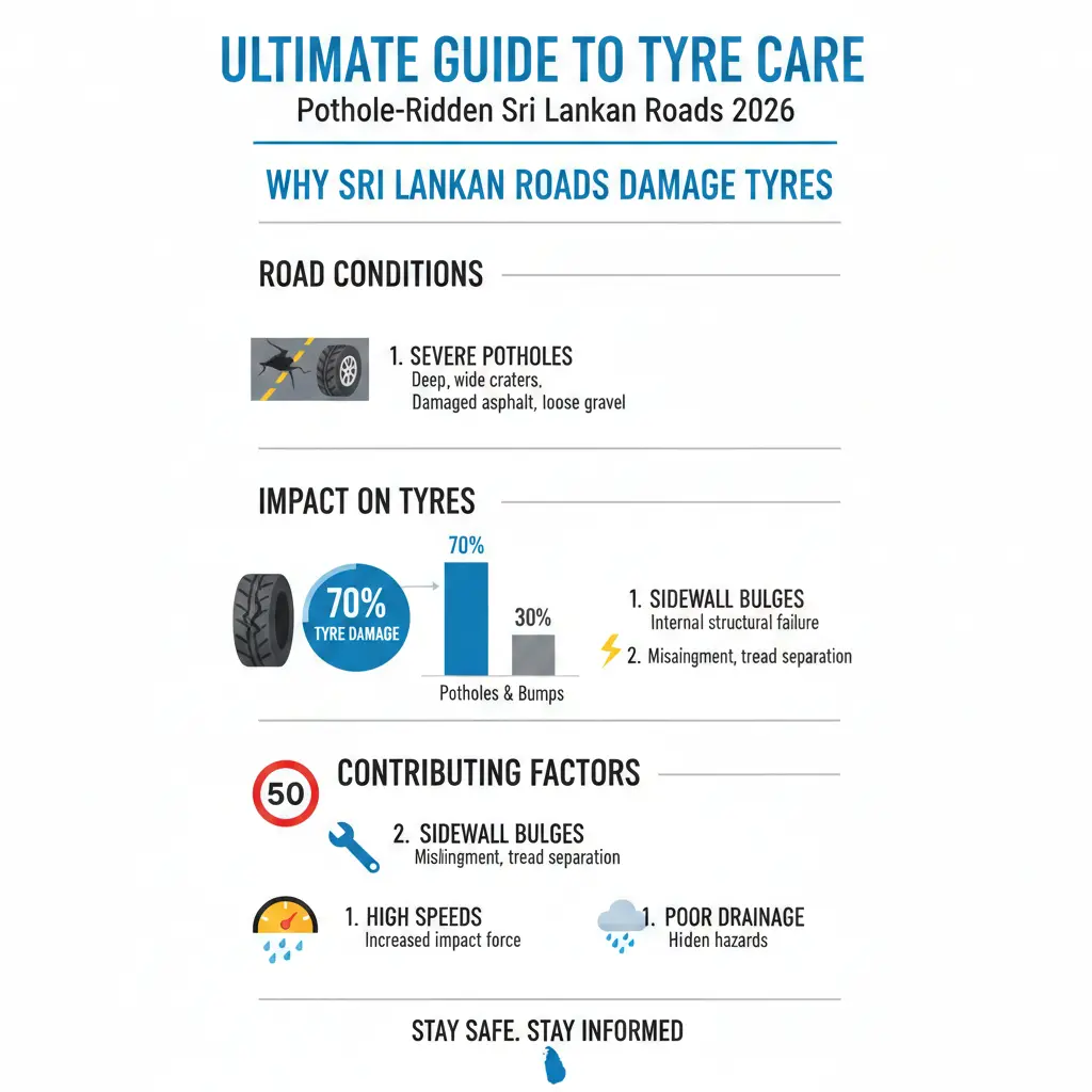 Infographic: Ultimate Guide to Tyre Care on Pothole-Ridden Sri Lankan Roads 2026 — key facts and figures at a glance