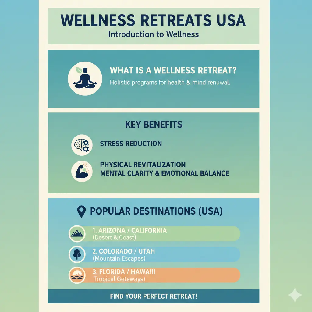 Infographic: Wellness Retreat Destinations USA — key facts and figures at a glance