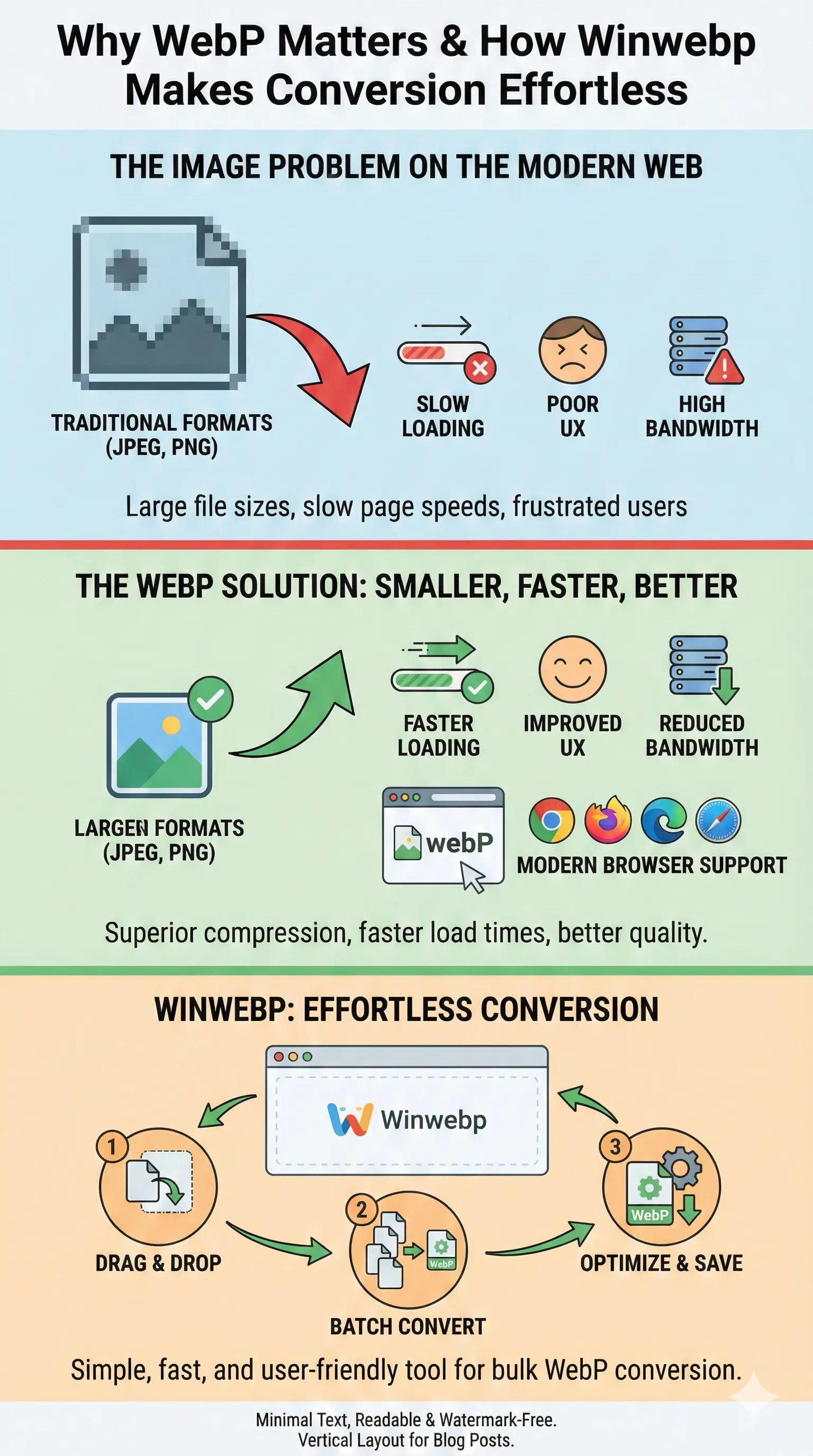 Infographic: Why WebP Matters and How Winwebp Makes Conversion Effortless — key facts and figures at a glance