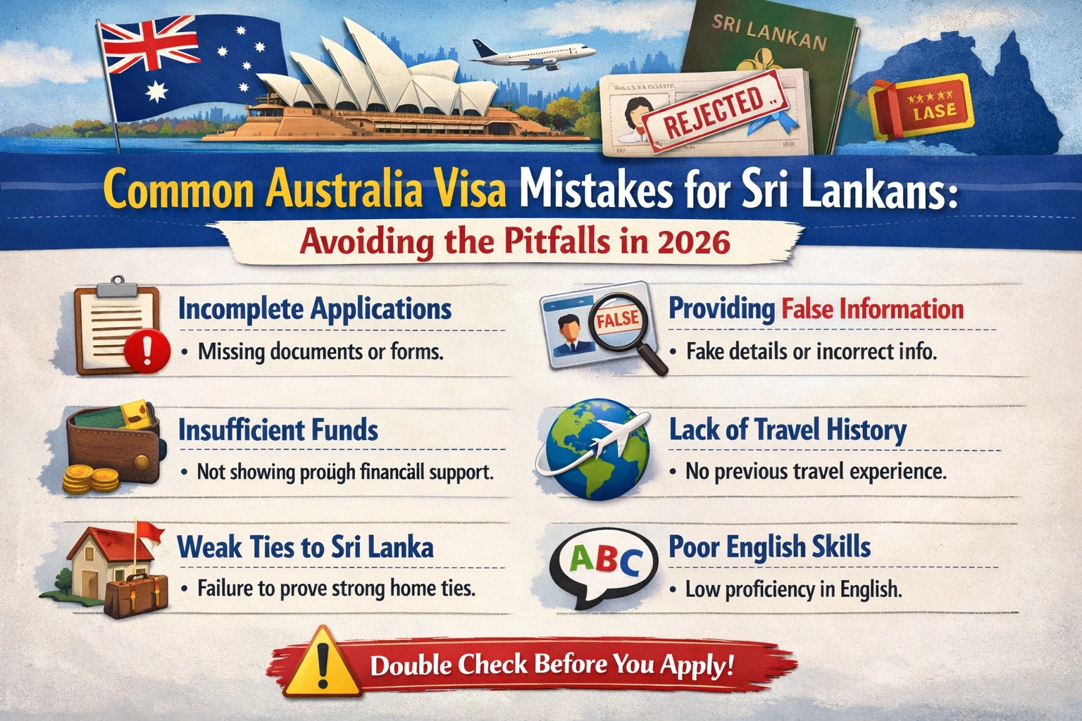 Common Australia Visa Mistakes for Sri Lankans: Avoiding the Pitfalls in 2026