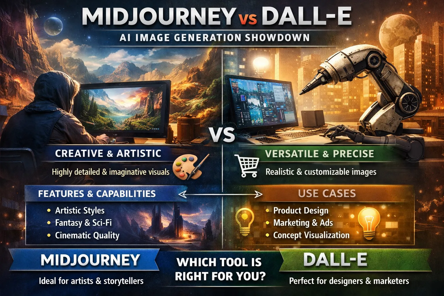 Midjourney vs DALL-E: AI Image Generation Comparison