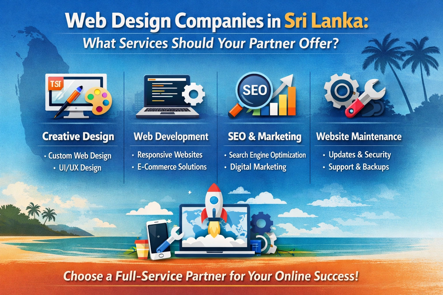 Web Design Companies in Sri Lanka: What Services Should Your Partner Offer? (Design, Development, SEO, Maintenance)