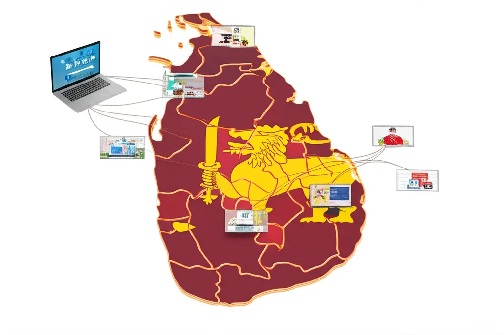 Illustration of Sri Lankan universities and platforms offering online certificate courses
