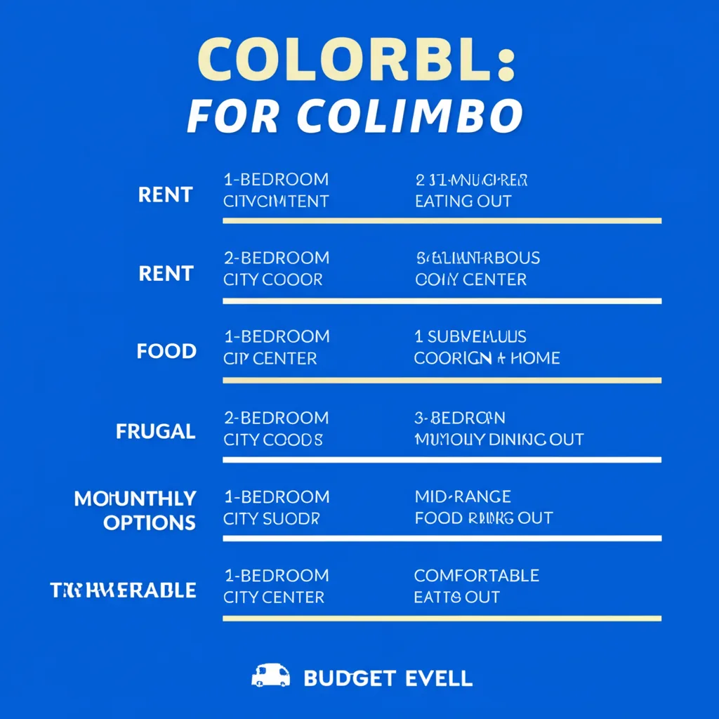 Busy Colombo street with apartments, food stalls, and buses representing everyday living expenses