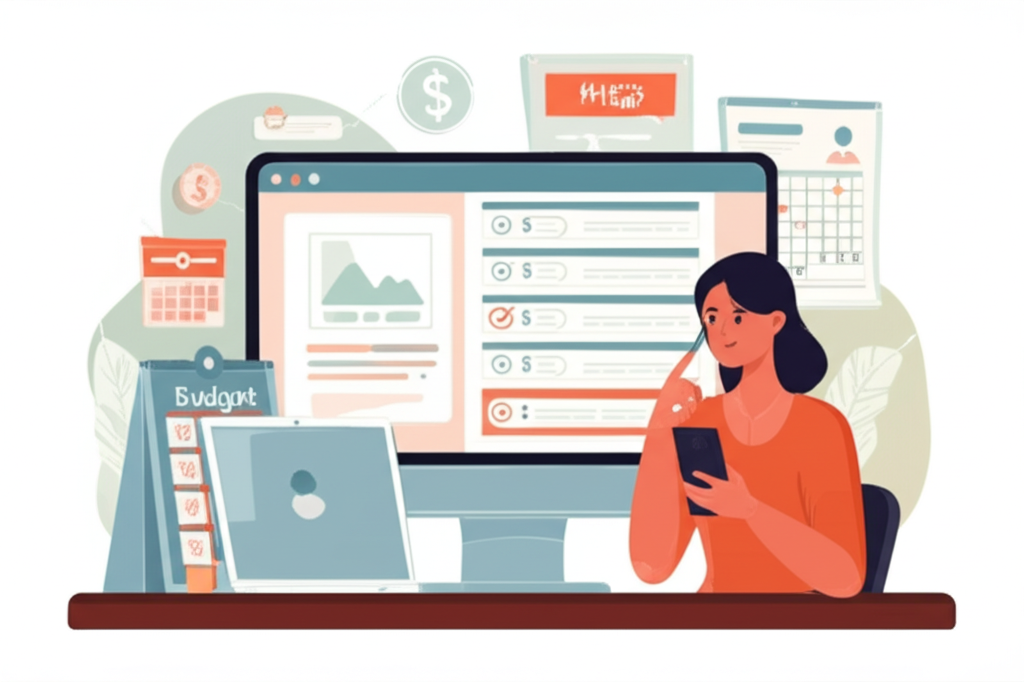 Sri Lankan shopper planning monthly spending while tracking discounts, loyalty points and upcoming offers