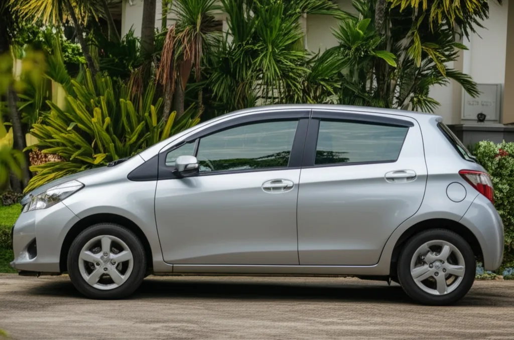 A reliable and economical used Toyota Vitz hatchback, a top choice in Sri Lanka.