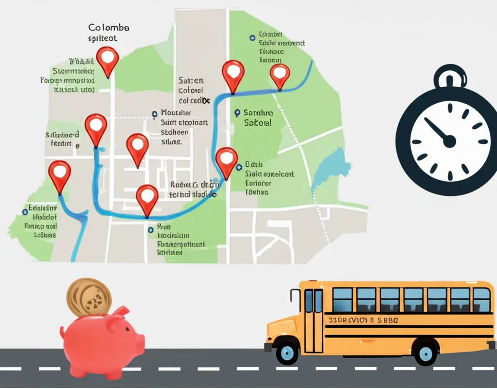 An infographic showing the practical considerations of choosing a school in Sri Lanka, including location, fees, and transport.