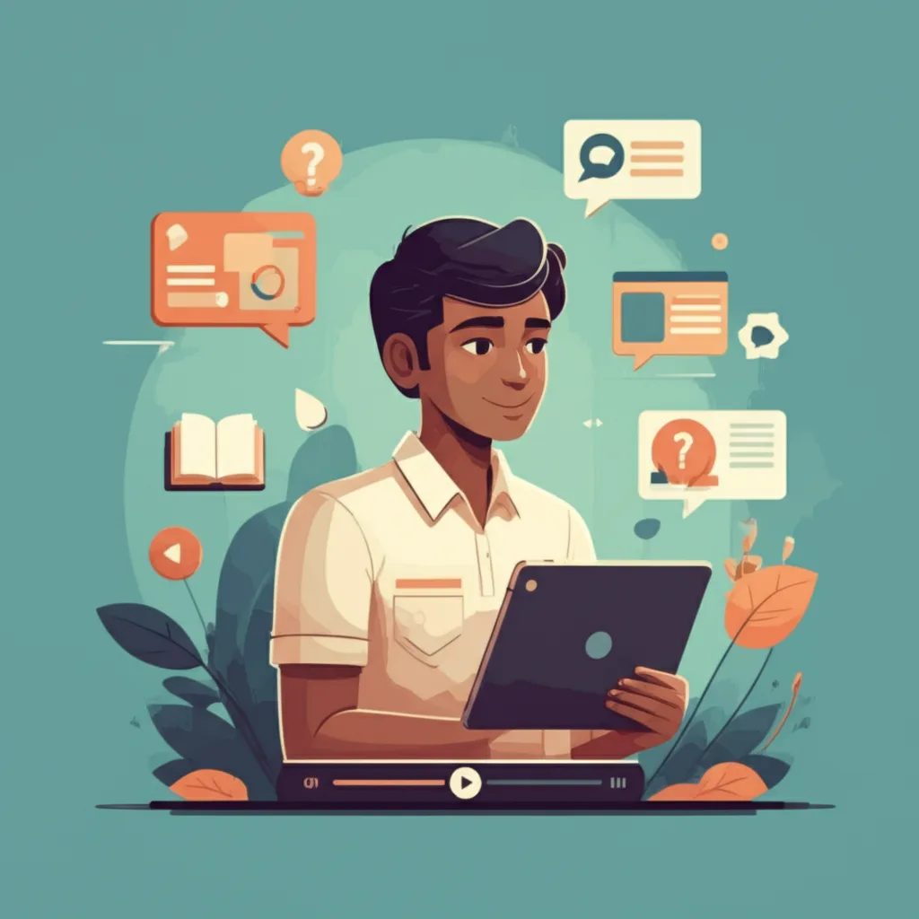 A student engaging with an online learning platform on a tablet for O/L and A/L studies.