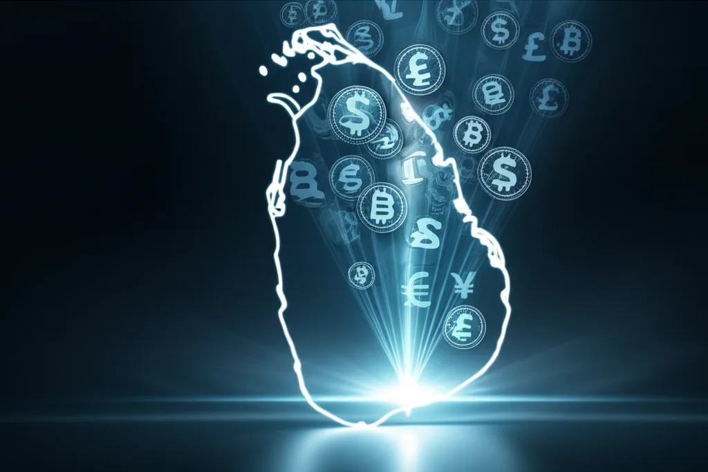 A digital map of Sri Lanka symbolizing the dawn of a new era in online payments.