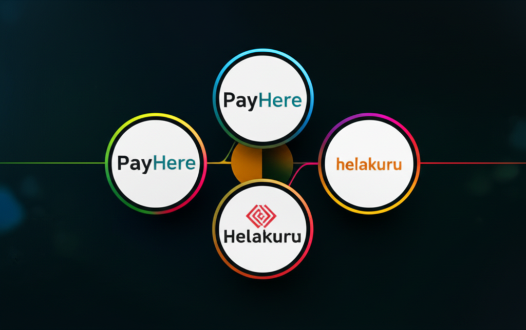The interconnected ecosystem of Dhanika Perera's companies: PayHere, Bhasha, and Helakuru.