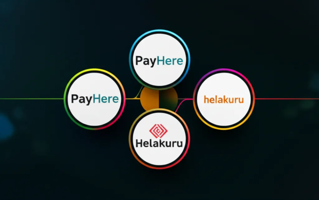 The interconnected ecosystem of Dhanika Perera's companies: PayHere, Bhasha, and Helakuru.