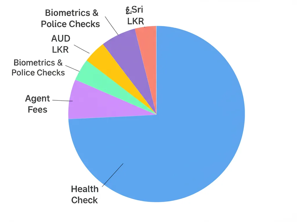 Breakdown of costs associated with the Australian Partner Visa for Sri Lankans.