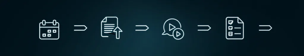 An infographic detailing the four simple steps for a telehealth consultation.