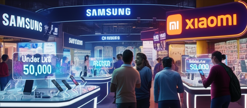 The competitive smartphone market in Sri Lanka, focusing on Samsung and Xiaomi.