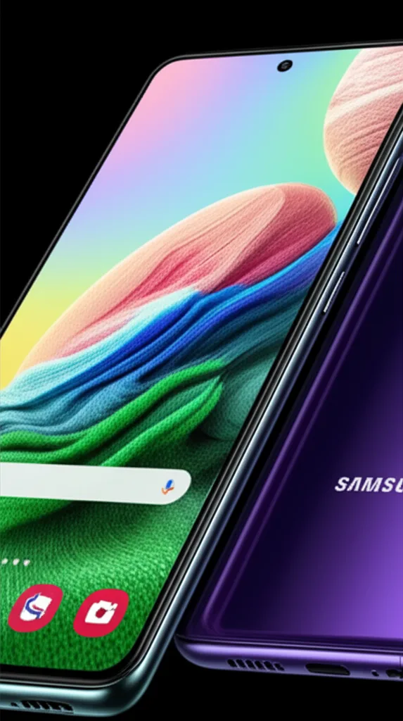 A 2026 Samsung Galaxy A-series phone showcasing its vibrant display and One UI.