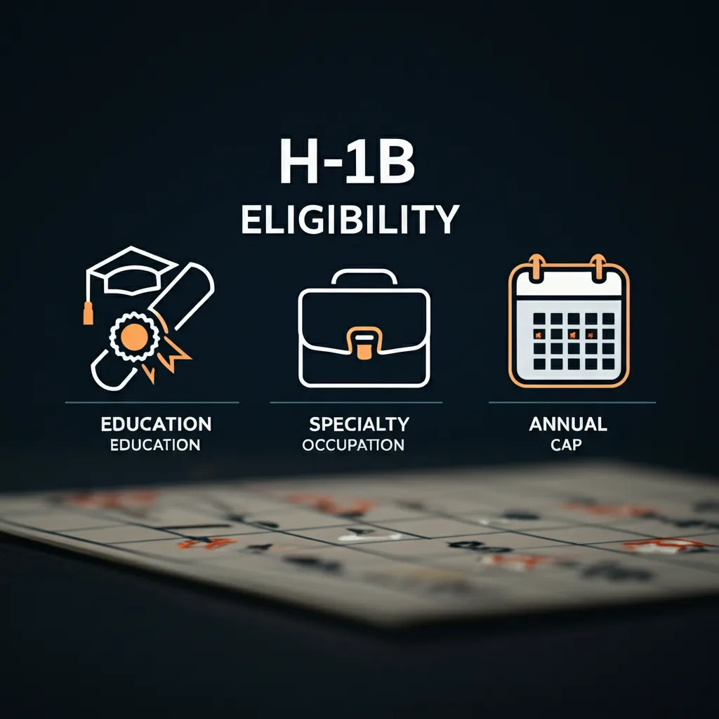 Checklist of H-1B visa eligibility requirements.