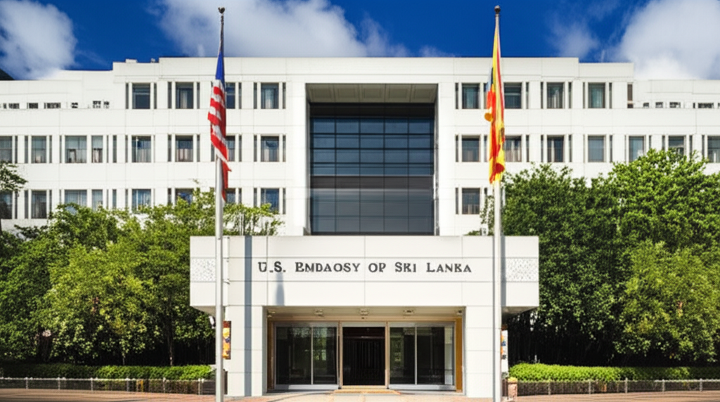 The U.S. Embassy in Colombo where H-1B visa interviews are conducted.