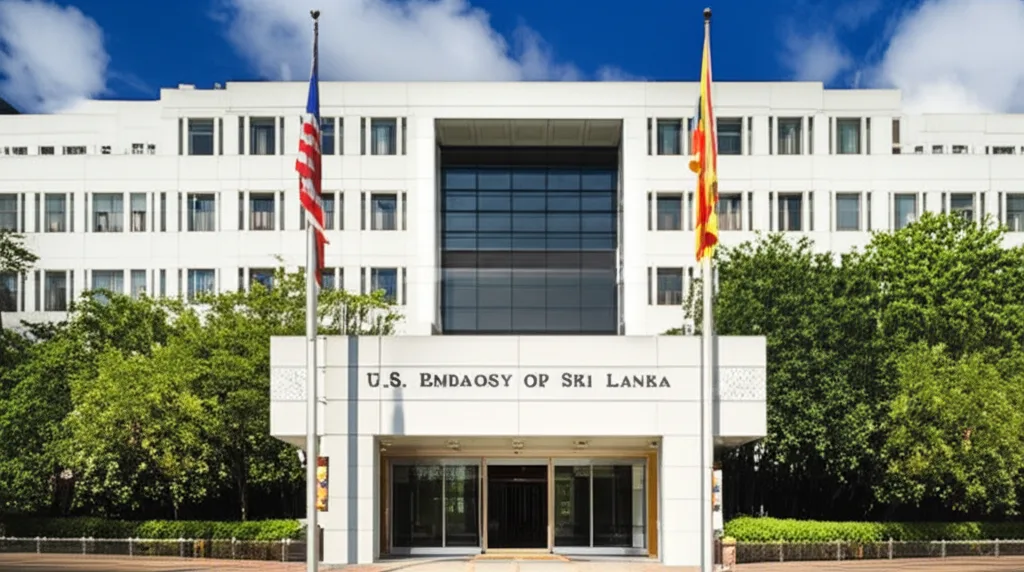The U.S. Embassy in Colombo where H-1B visa interviews are conducted.
