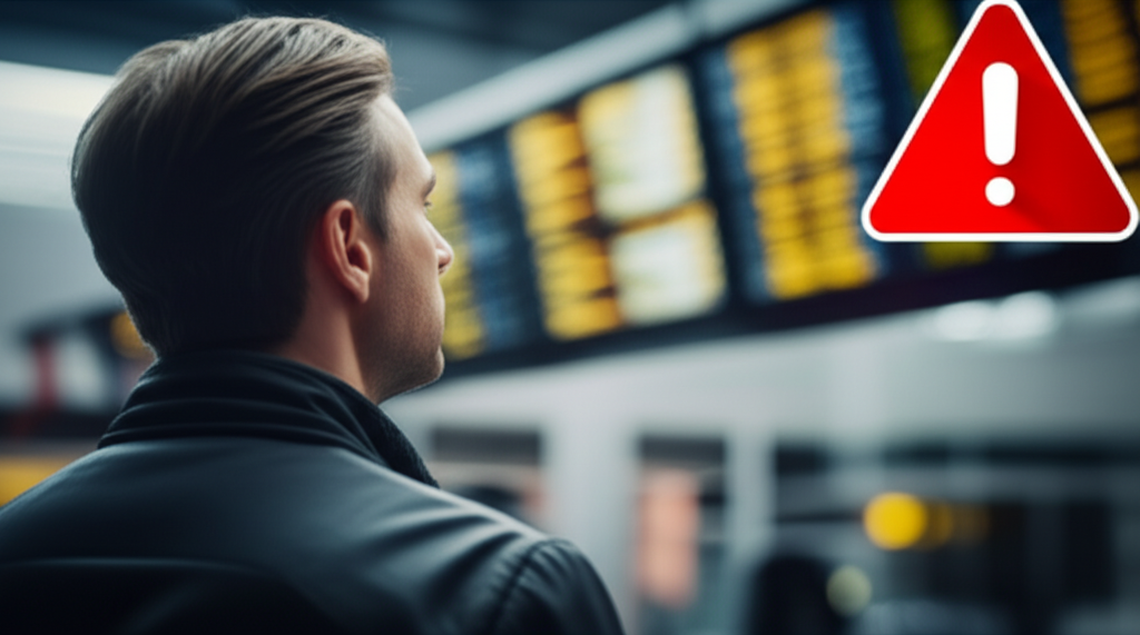 A traveler considering the potential risks of traveling on advance parole before a flight.