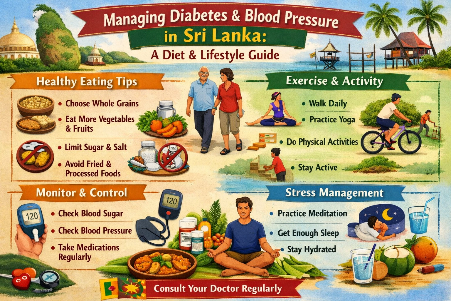 Managing Diabetes & Blood Pressure in Sri Lanka: A Diet & Lifestyle Guide
