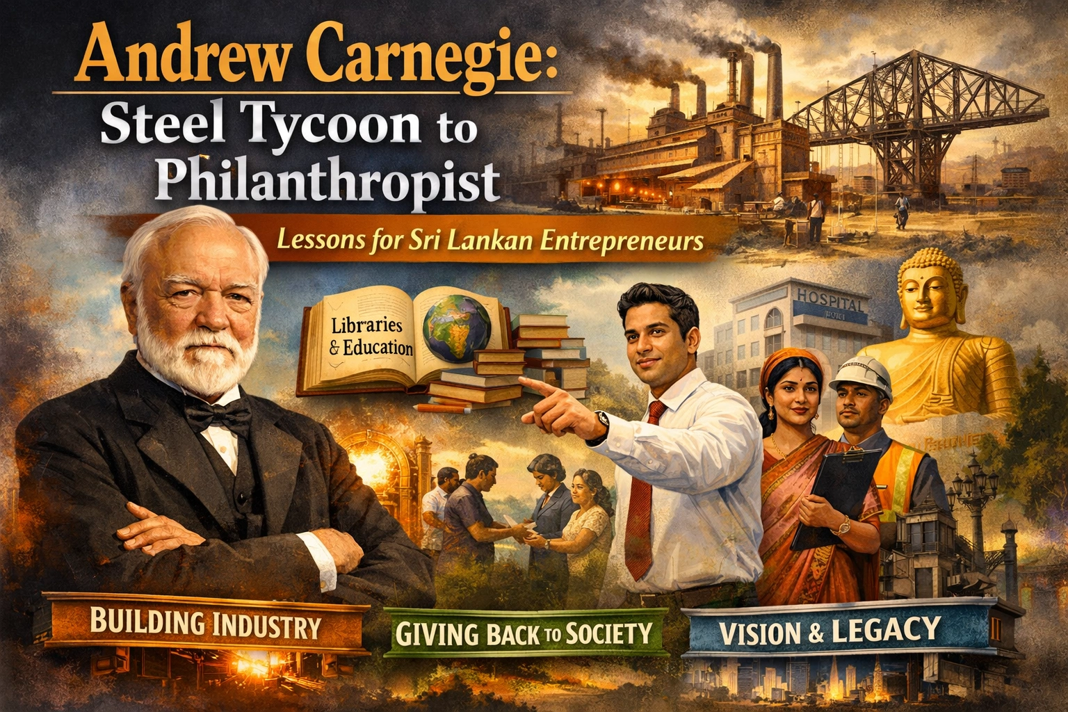 Andrew Carnegie: Steel Tycoon to Philanthropist – Lessons for Sri Lankan Entrepreneurs
