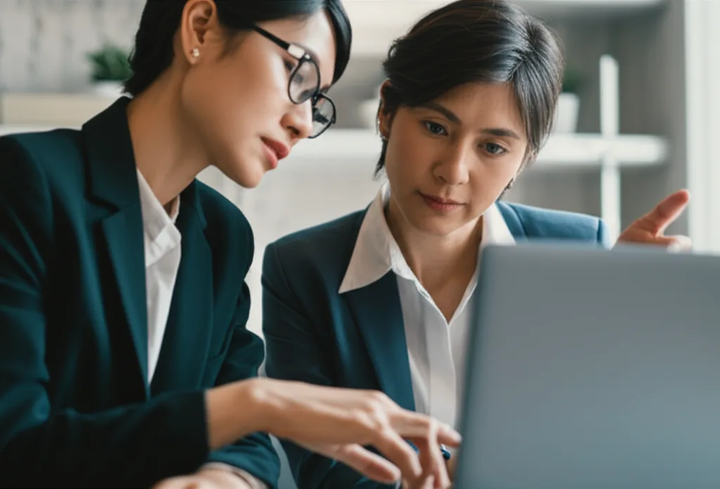 A manager providing direct, constructive feedback to an employee.