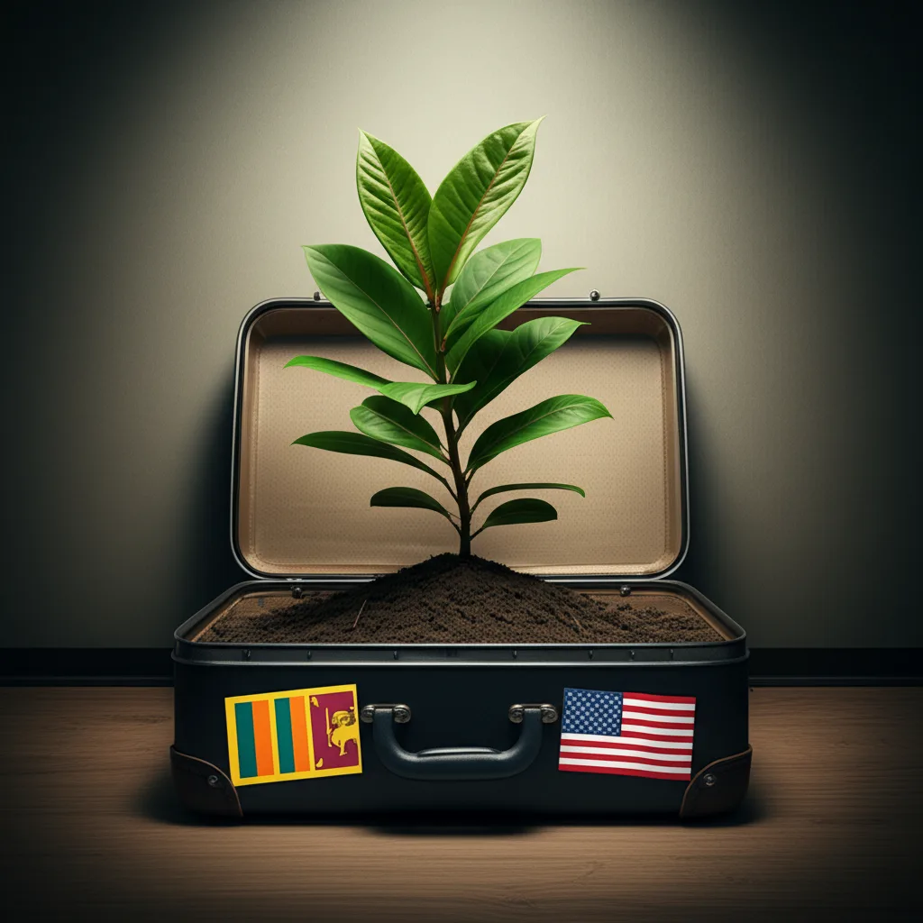 Symbolizing the process of successfully adapting and thriving after immigrating to America.