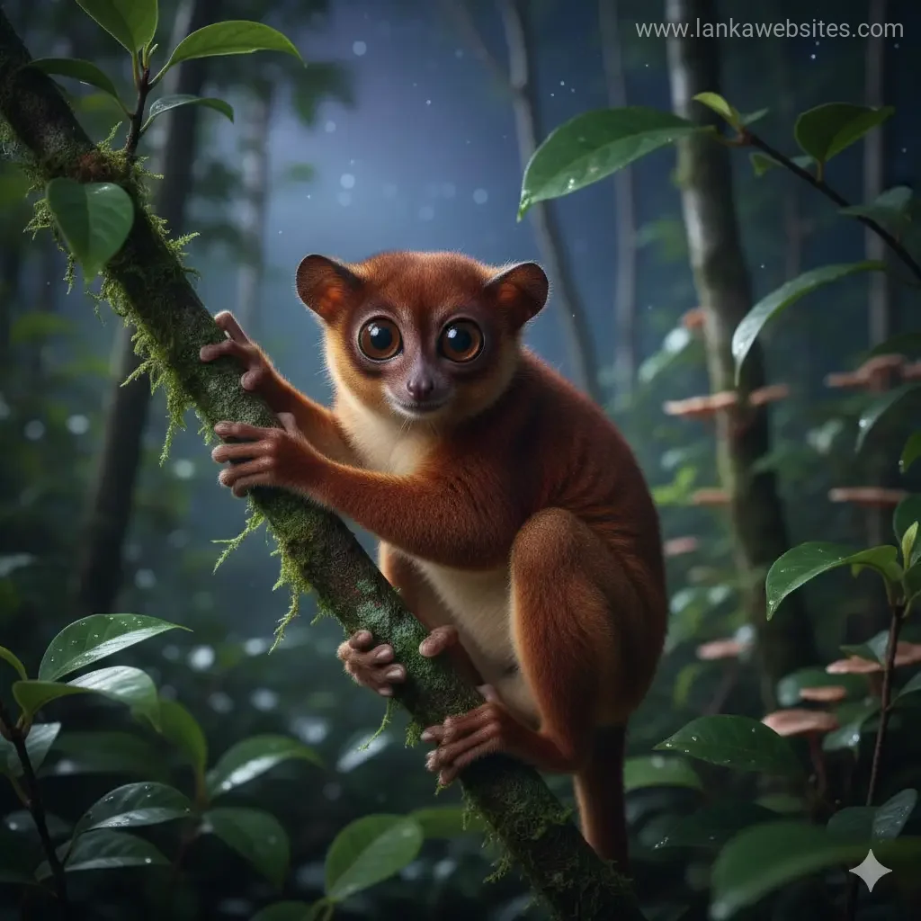 Red Slender Loris: Nocturnal Endemic Primate
