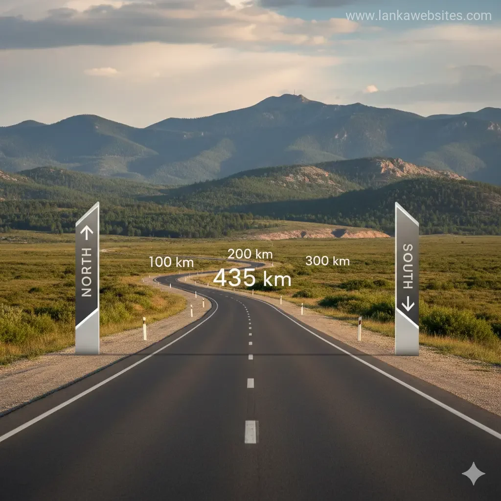 The Distance from North to South Is Only 435 km