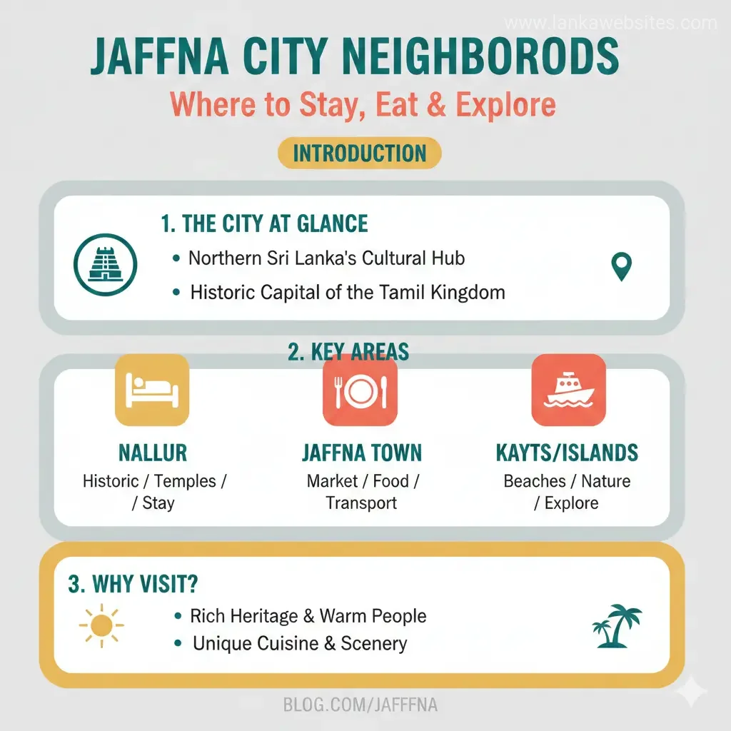 Infographic: Jaffna City Neighborhoods: Where to Stay, Eat & Explore — key facts and figures at a glance