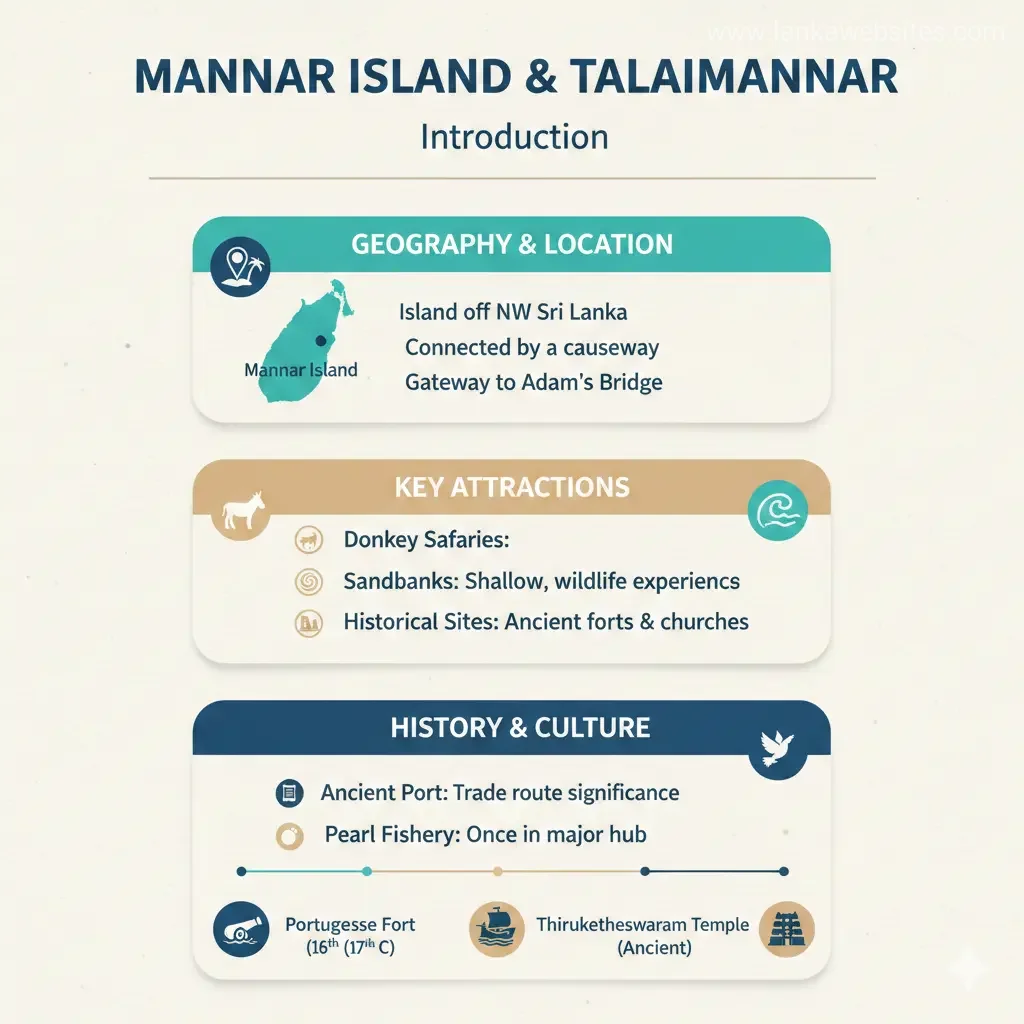 Infographic: Mannar Island & Talaimannar: Donkey Safaris, Sandbanks & History — key facts and figures at a glance