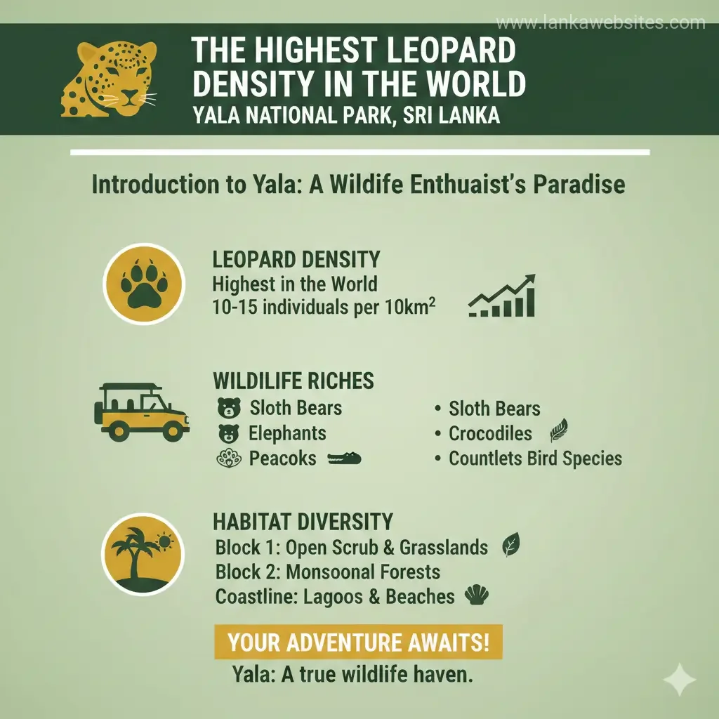Infographic: The Highest Leopard Density in the World (Yala) — key facts and figures at a glance