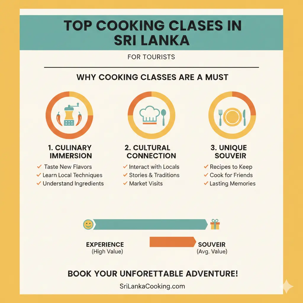 Infographic: Top Cooking Classes in Sri Lanka for Tourists — key facts and figures at a glance