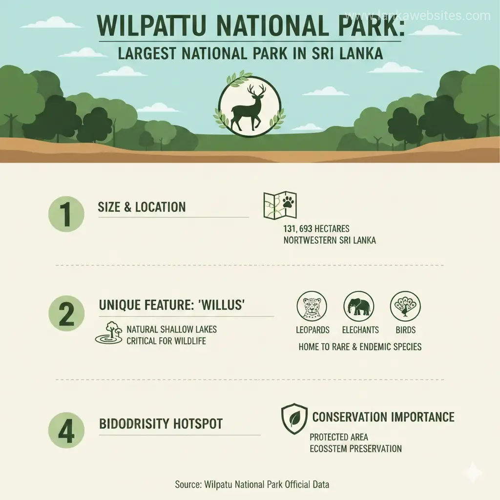 Infographic: Wilpattu National Park: Largest National Park — key facts and figures at a glance